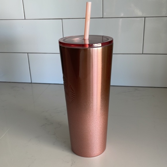 📦 MOVING SALE 📦 Starbucks Ombré Rose Gold Glitter Gradient Tumbler - Picture 6 of 8
